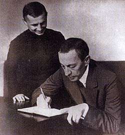 Сергей Жаров и Сергей Рахманинов. Дрезден, Германия, 1937 г.